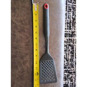 14” Farberware Spatula Flipper Flexible Round Holes Black Nylon Kitchen Tool